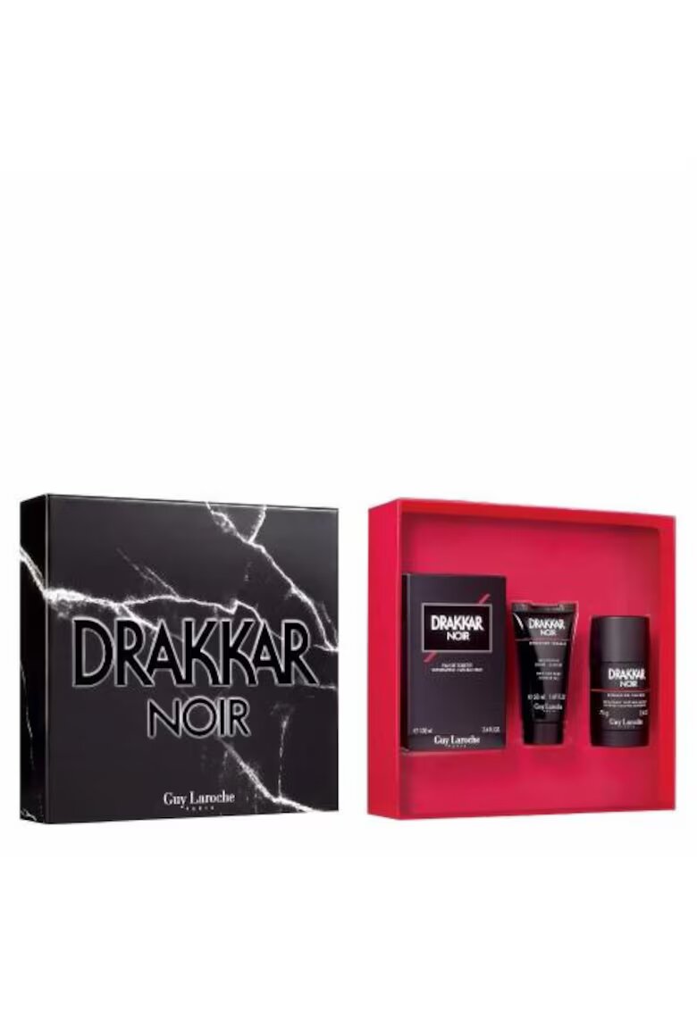 Guy Laroche Set Drakkar Noir - Apa de Toaleta 100 ml - Gel de Dus 50 ml - Deodorant Stick 75 gr