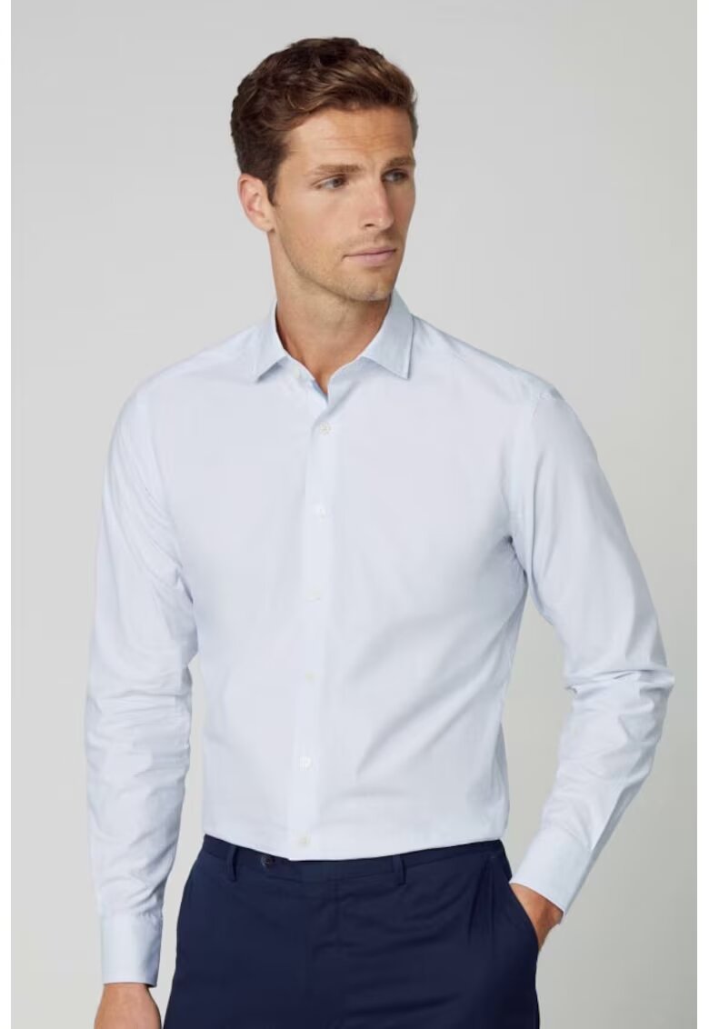 Hackett London Camasa cu maneca lunga HM309653 Albastru deschis - Albastru deschis