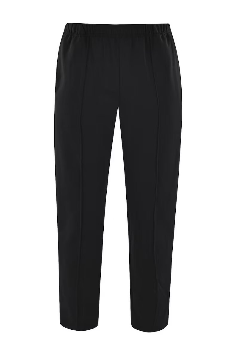 hajo Pantaloni de trening din amestec de bumbac cu talie medie - Negru