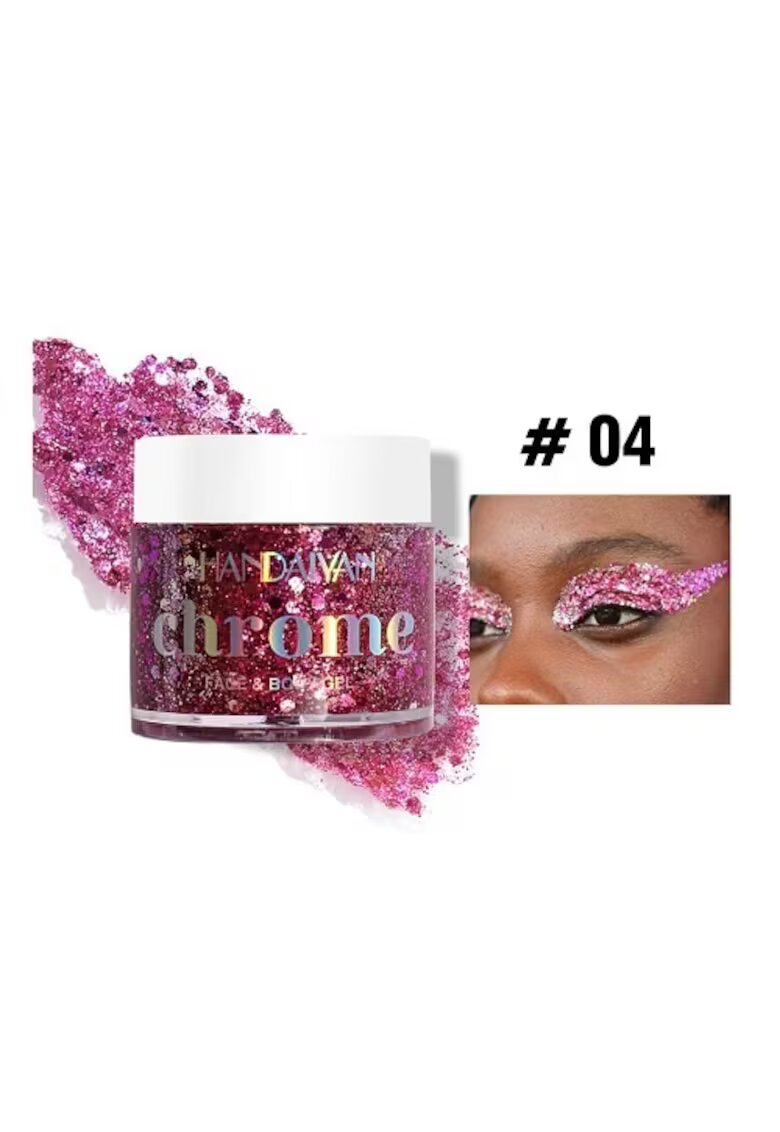 Handaiyan Glitter gel pentru fata si corp - Chrome - 04 - 32 g