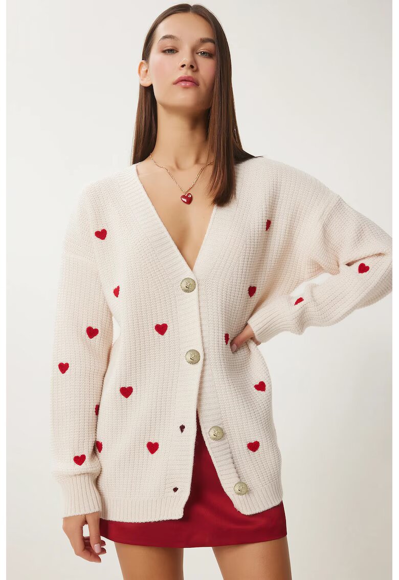Happiness İstanbul Cardigan dama - crem - One Size