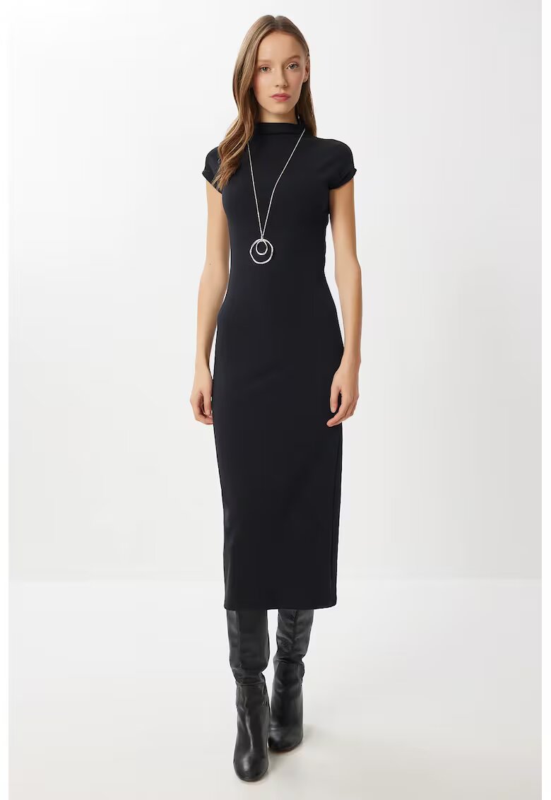 Happiness İstanbul Rochie midi - - mulata - neagra - jerseu