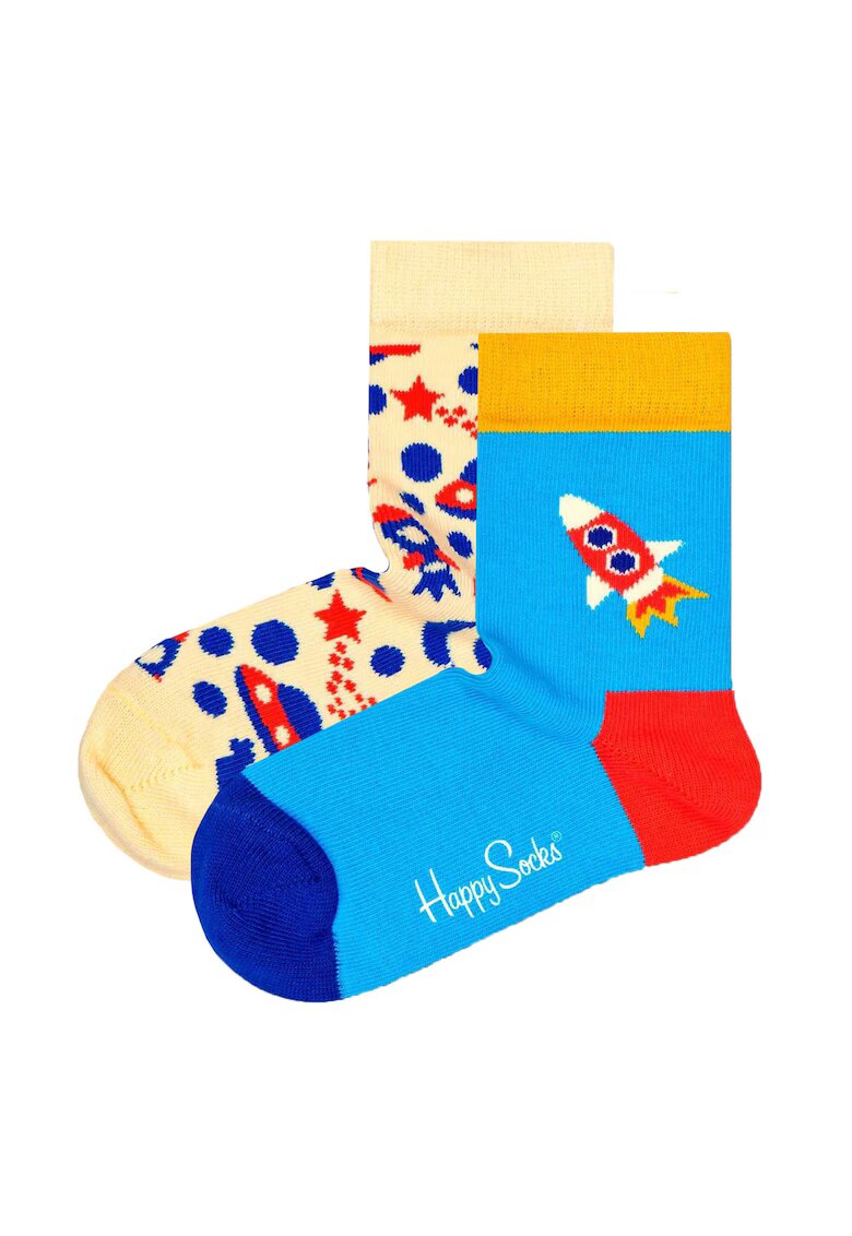 Happy Socks Set de sosete din amestec de bumbac organic - 2 perechi - Multicolor