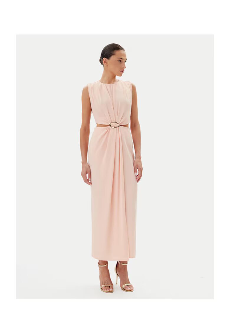 Haveone Rochie de seara dama bej - fabric elegant