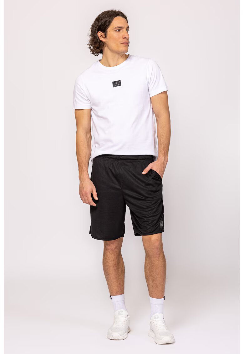 Heavy Tools Pantaloni scurti cu banda elastica in talie Zala - Negru