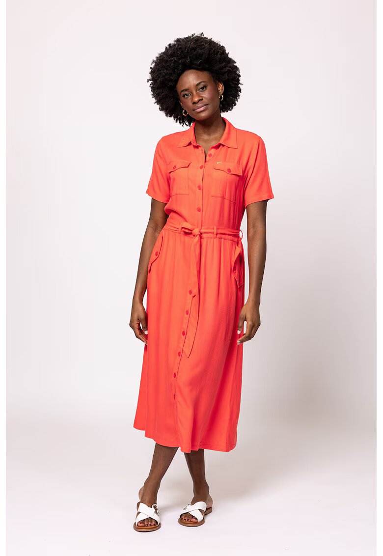 Heavy Tools Rochie midi cu buzunare laterale Vedbi - Coral