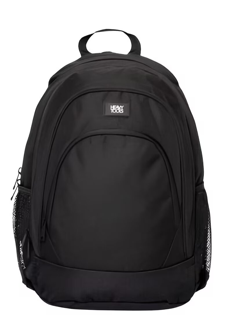 Heavy Tools Rucsac cu buzunar exterior si amortizare pe partea din spate - Negru/Alb optic
