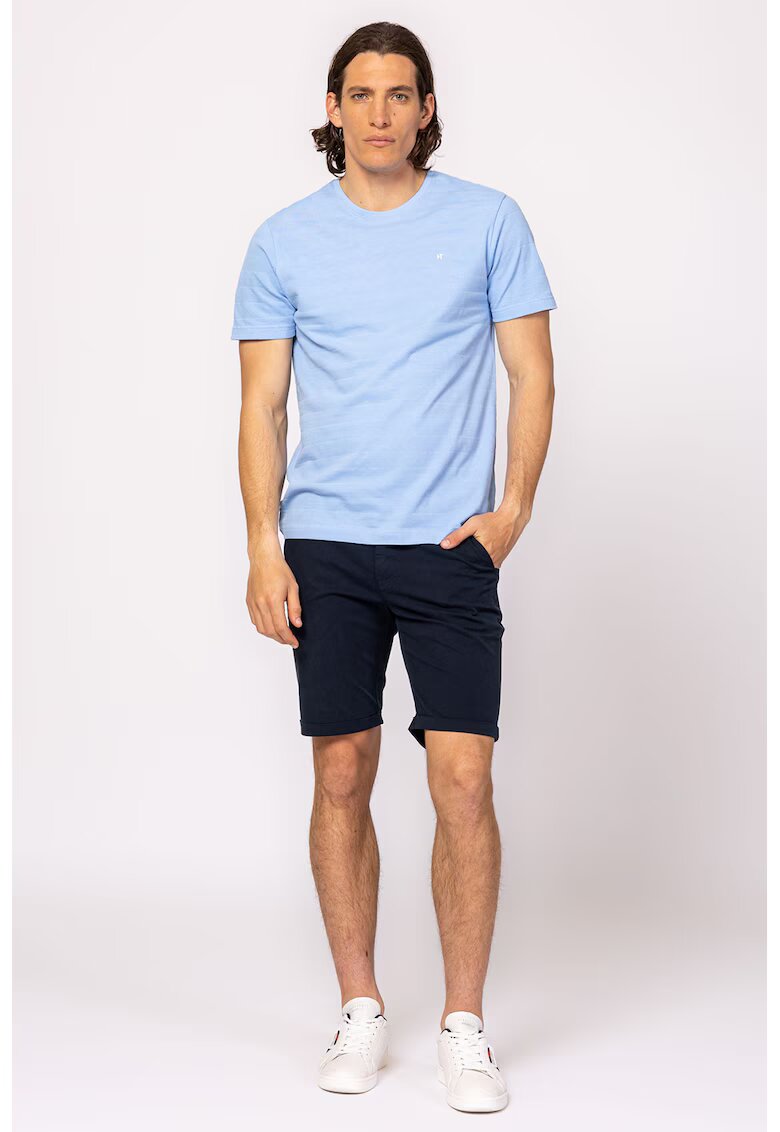 Heavy Tools Tricou din bumbac cu decolteu la baza gatului - Albastru deschis