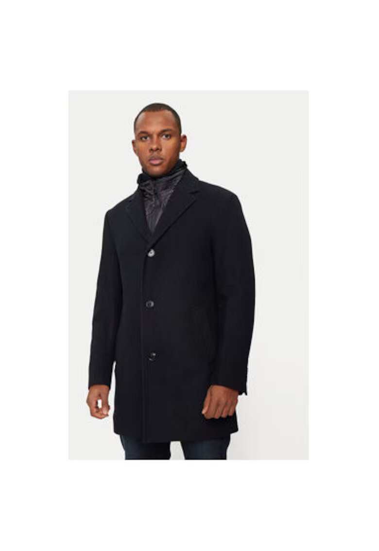 Hechter Paris Palton barbati - 304695490 - Lana/Poliester - Albastru - Albastru