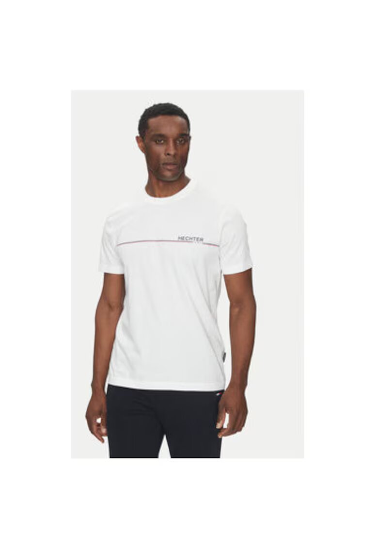 Hechter Paris Tricou barbati 75008 10 - Bumbac - Alb - Alb