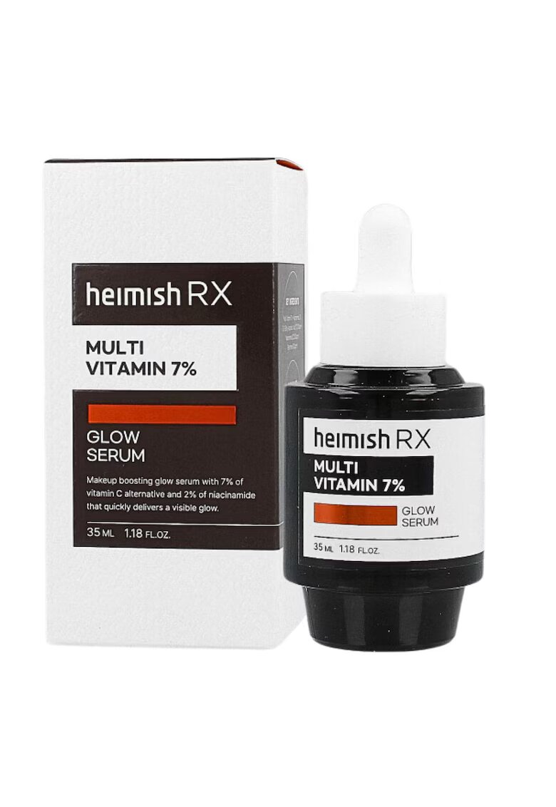Heimish Ser iluminator RX Multi Vitamin 7% cu Vitamina C - 35 ml - pentru ten tern - cu niacinamida si acid ferulic