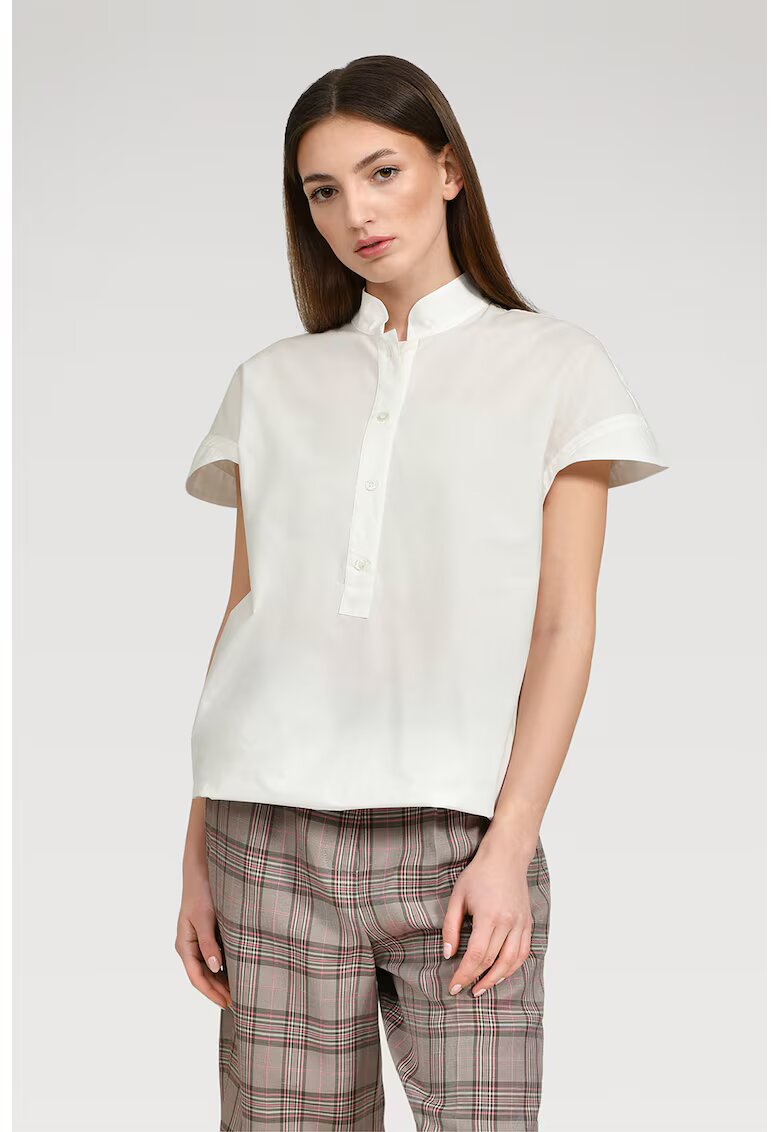 HELENE GALWAS Bluza cu guler Mao Fee - Alb optic