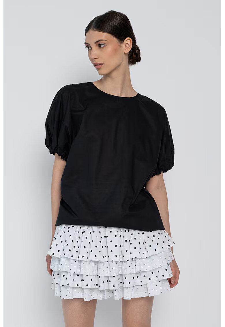 HELENE GALWAS Bluza cu maneci bufante Gio - Negru