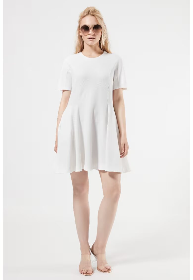 HELENE GALWAS Rochie mini evazata Funda - Alb optic