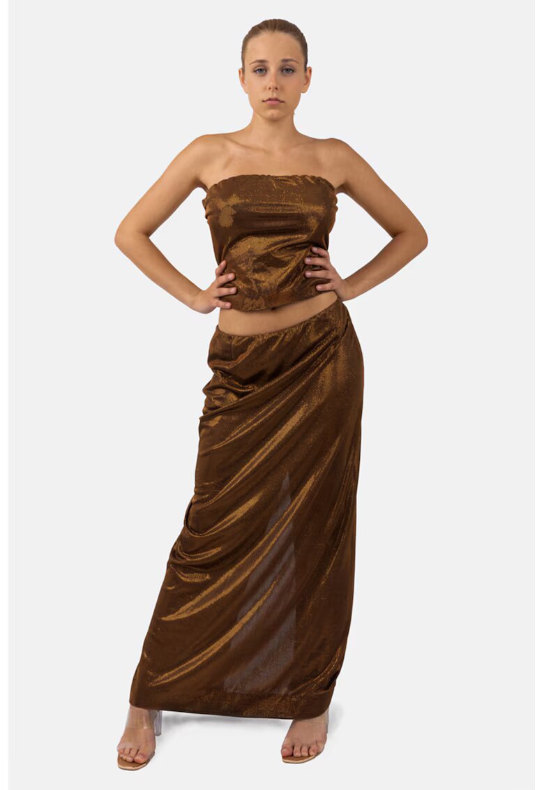 HELENE GALWAS Top fara maneci Hadice - Bronz