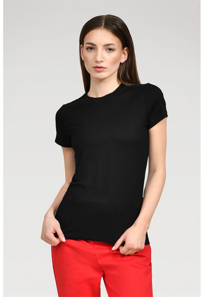 HELENE GALWAS Tricou cu decolteu rotund Franca - Negru