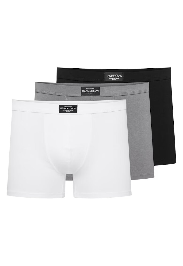 Henderson Boxeri barbati Main 3-pak negru - gri - alb - Multicolor