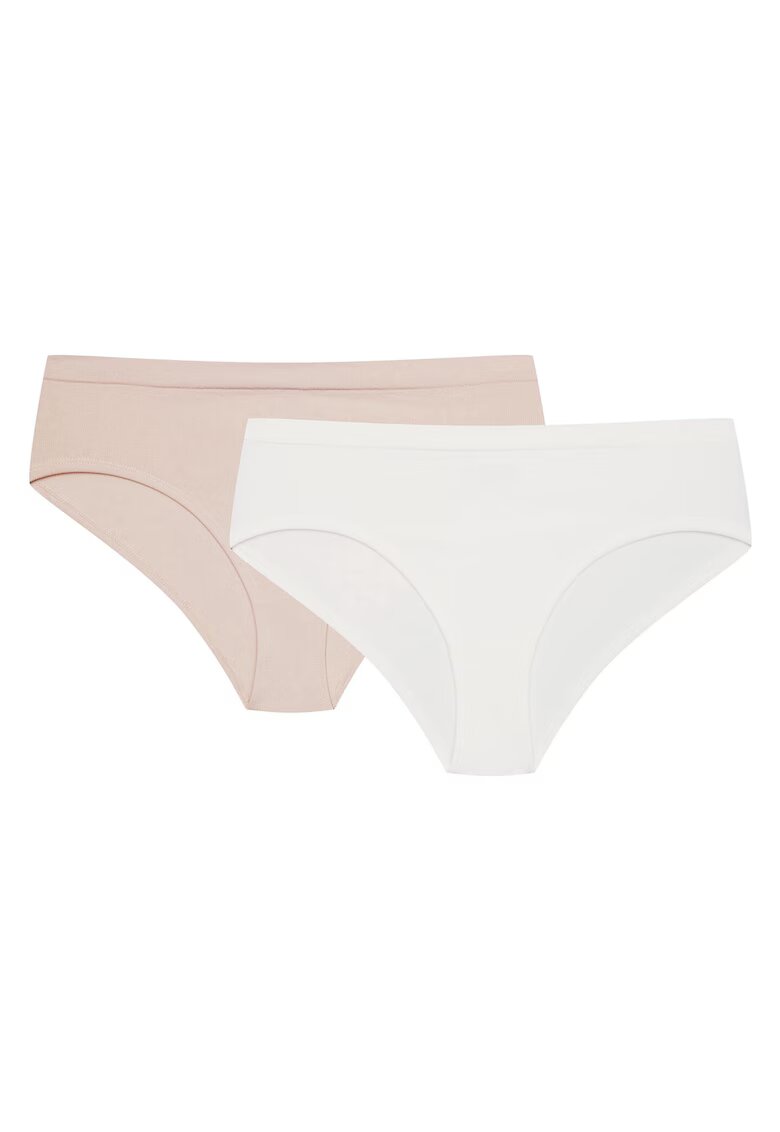Henderson Chiloti cu talie inalta Bait set de 2 perechi crem - bej - Multicolor