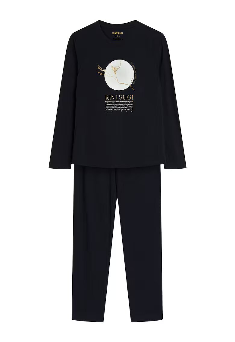 Henderson Pijama dama Dairoku - Negru - Bumbac
