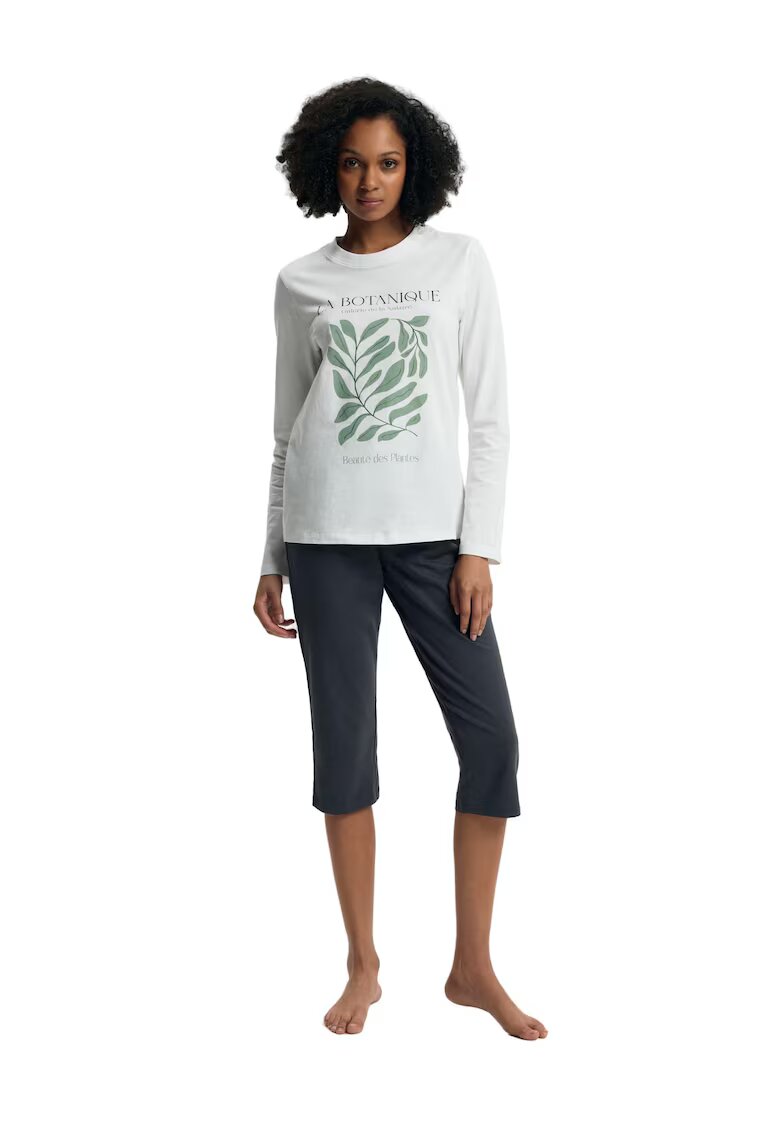 Henderson Pijama dama Danna - Bumbac - Alb