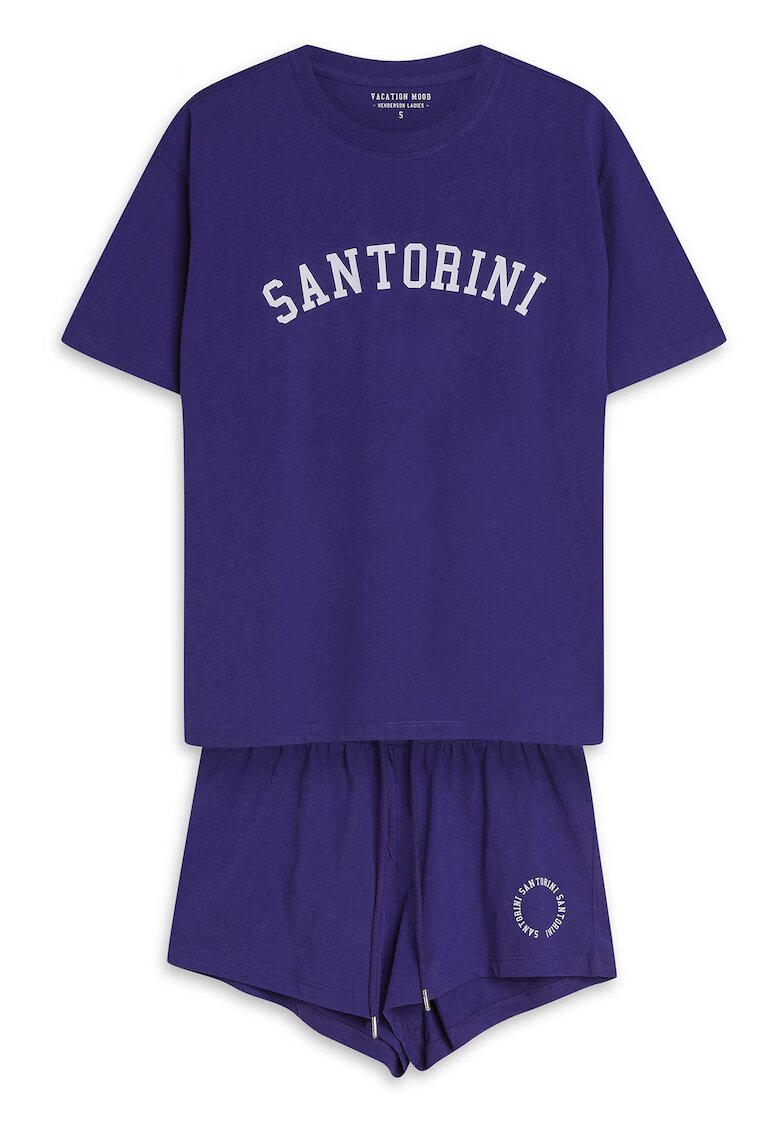 Henderson Pijama dama Nimes albastru - Text