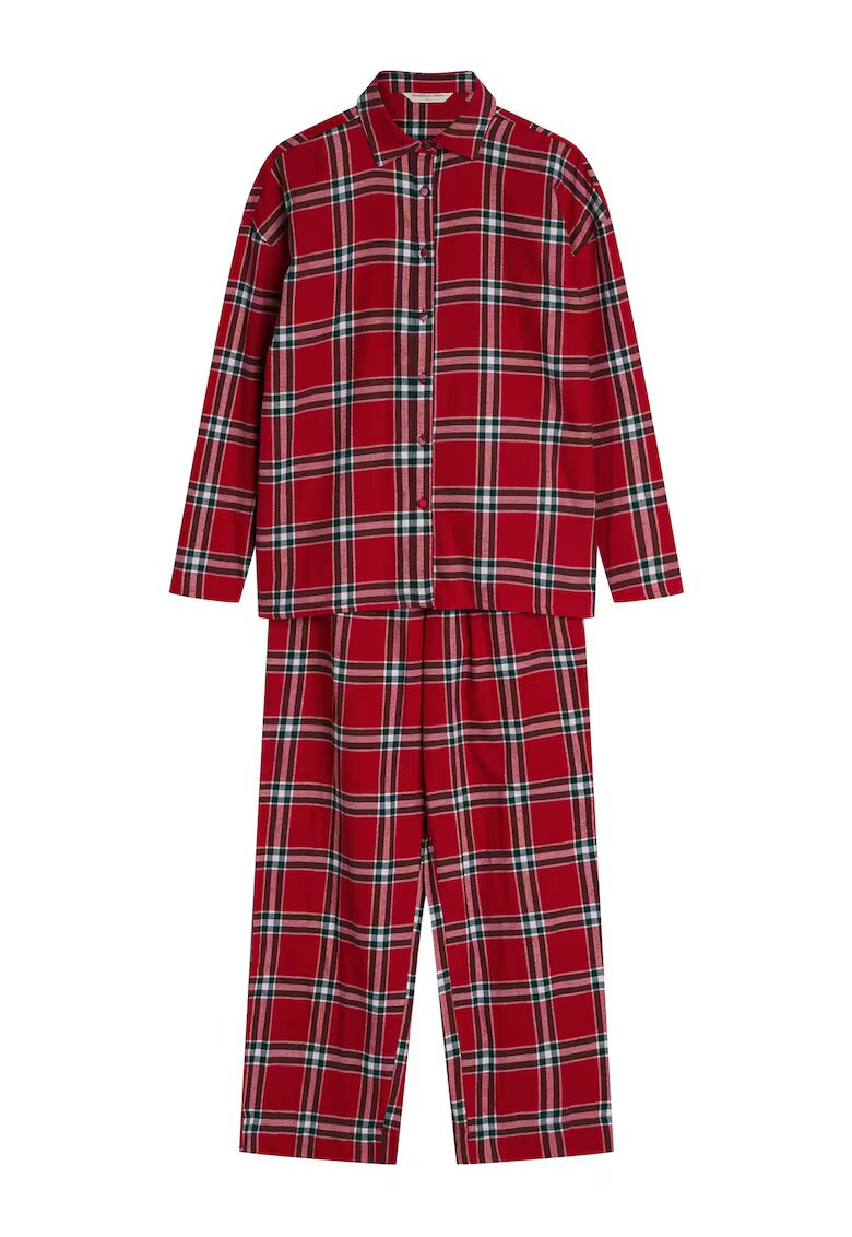 Henderson Pijamale dama - model in carouri - rosu - bumbac
