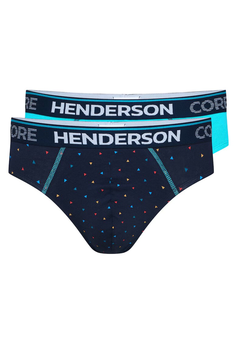 Henderson Set 2 perechi chiloti barbati - Bumbac/Elastan - Albastru/Bleumarin