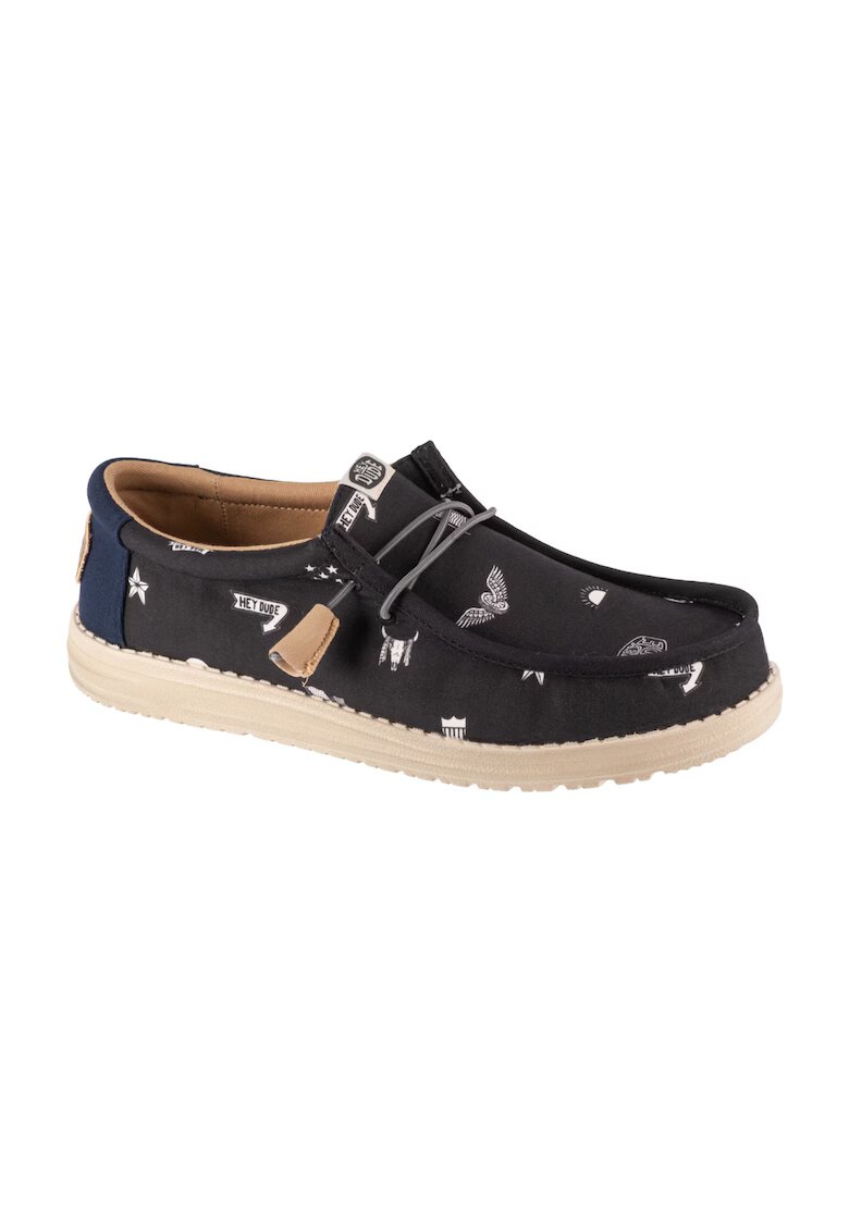 HEYDUDE WALLY STARS N SKULLS PRINT 41284 - Negru