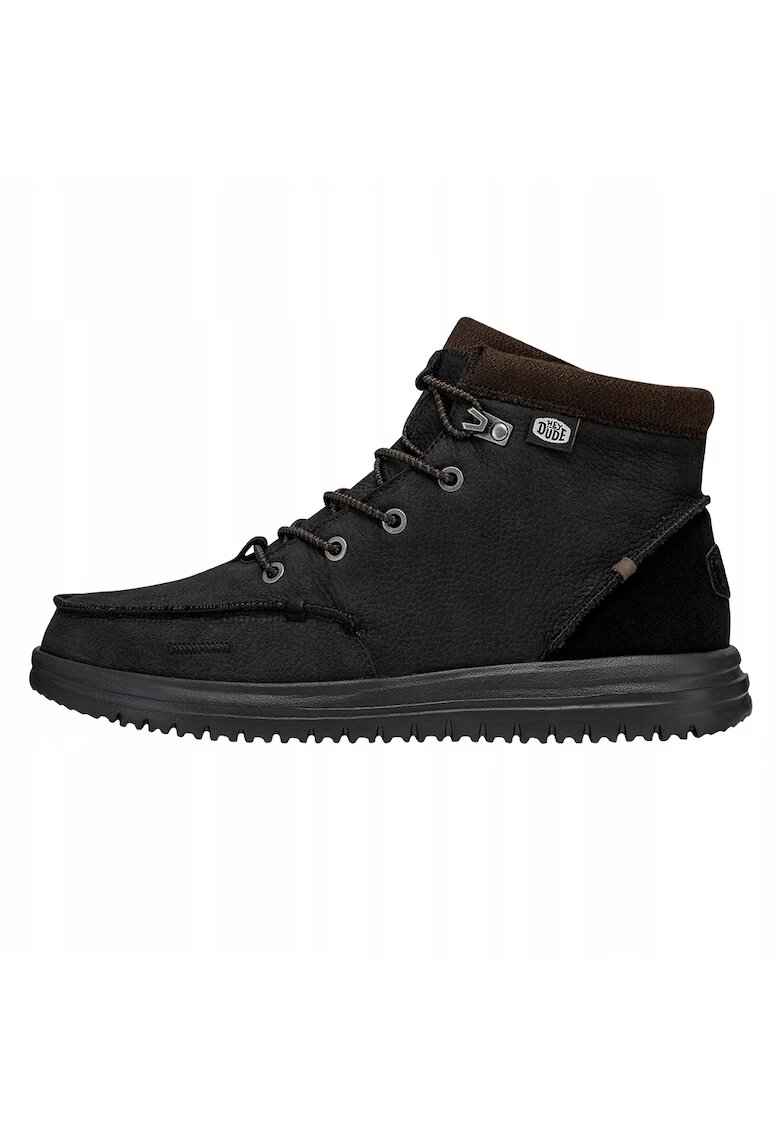 HEYDUDE Ghete Chelsea de piele naturala pentru Femei - Bradley Boot Leather - Negru -