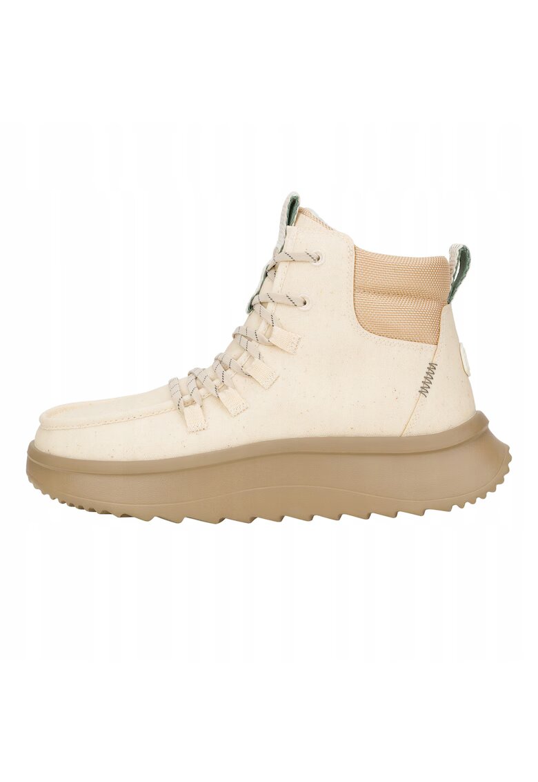 HEYDUDE Ghete Chelsea de piele naturala pentru Femei - Wendy Peak Apres Twill - Bej - Bej