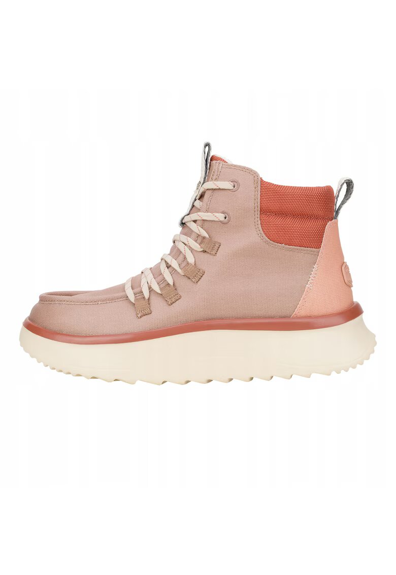 HEYDUDE Ghete Chelsea de piele naturala pentru Femei - Wendy Peak Apres Twill - Roz - Roz