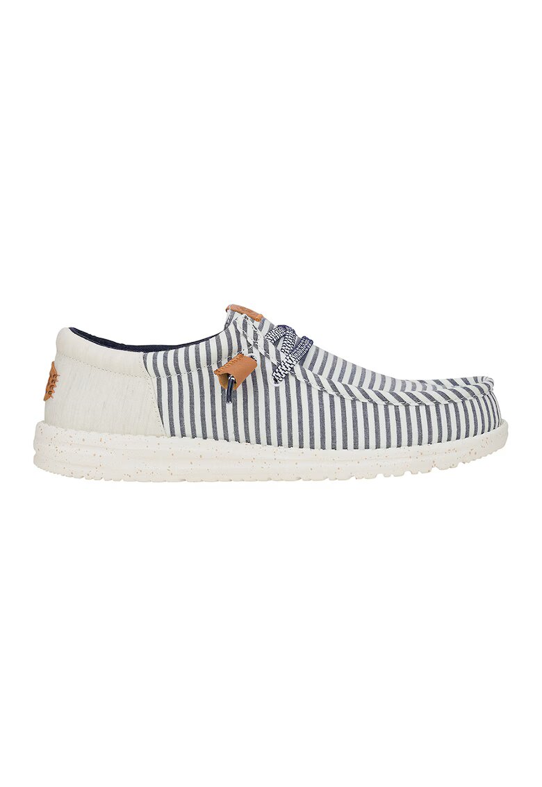 HEYDUDE Mocasini cu model in dungi - Alb/Bleumarin