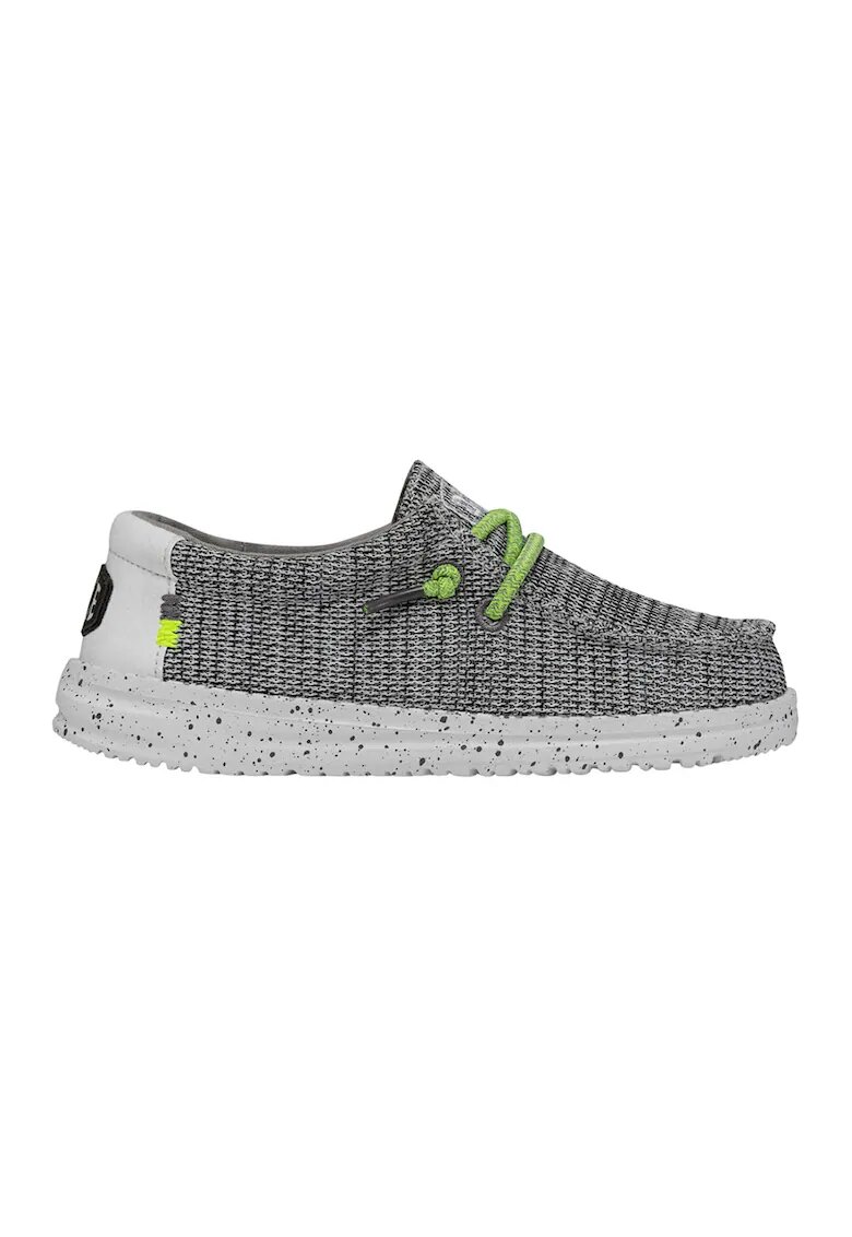 HEYDUDE Mocasini cu sireturi de ajustare Wally - Gri/Alb murdar