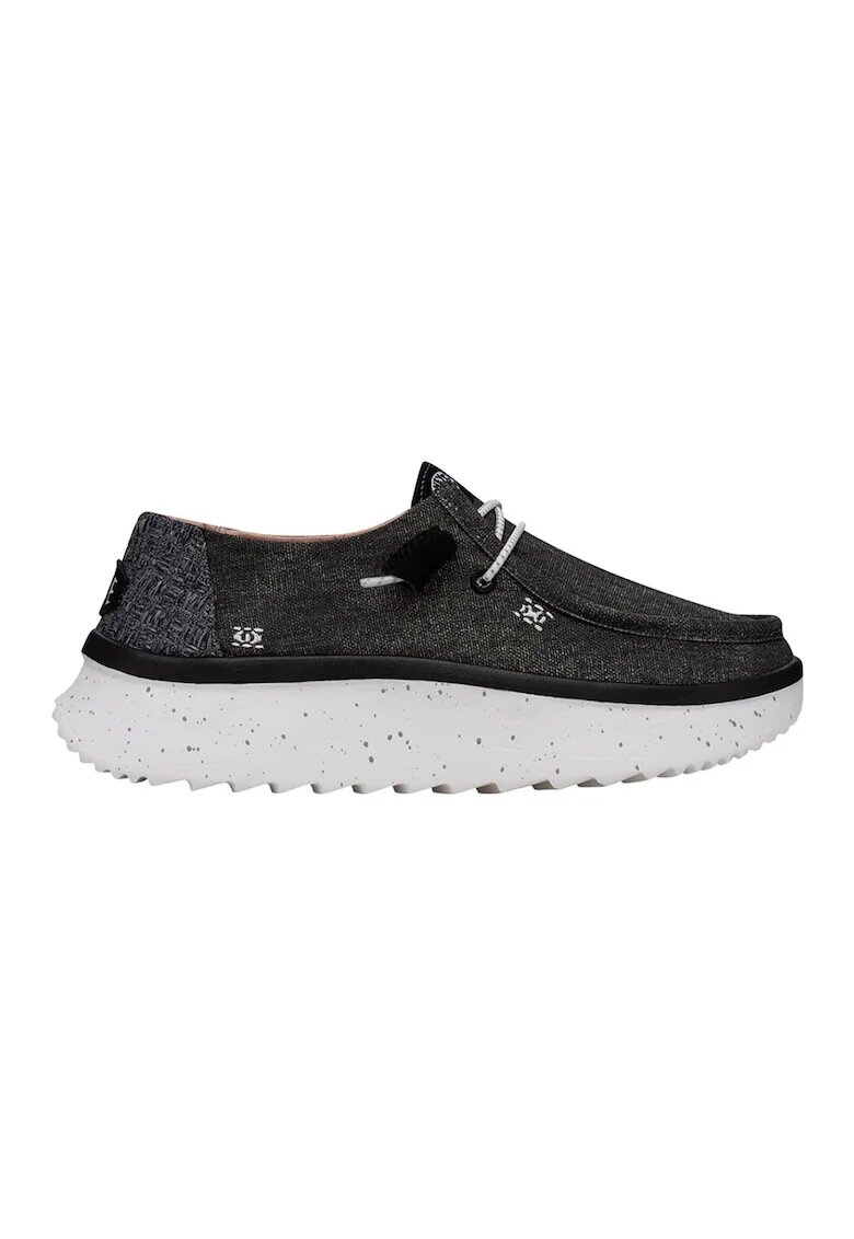 HEYDUDE Mocasini cu talpa masiva Wendy Peak - Negru stins