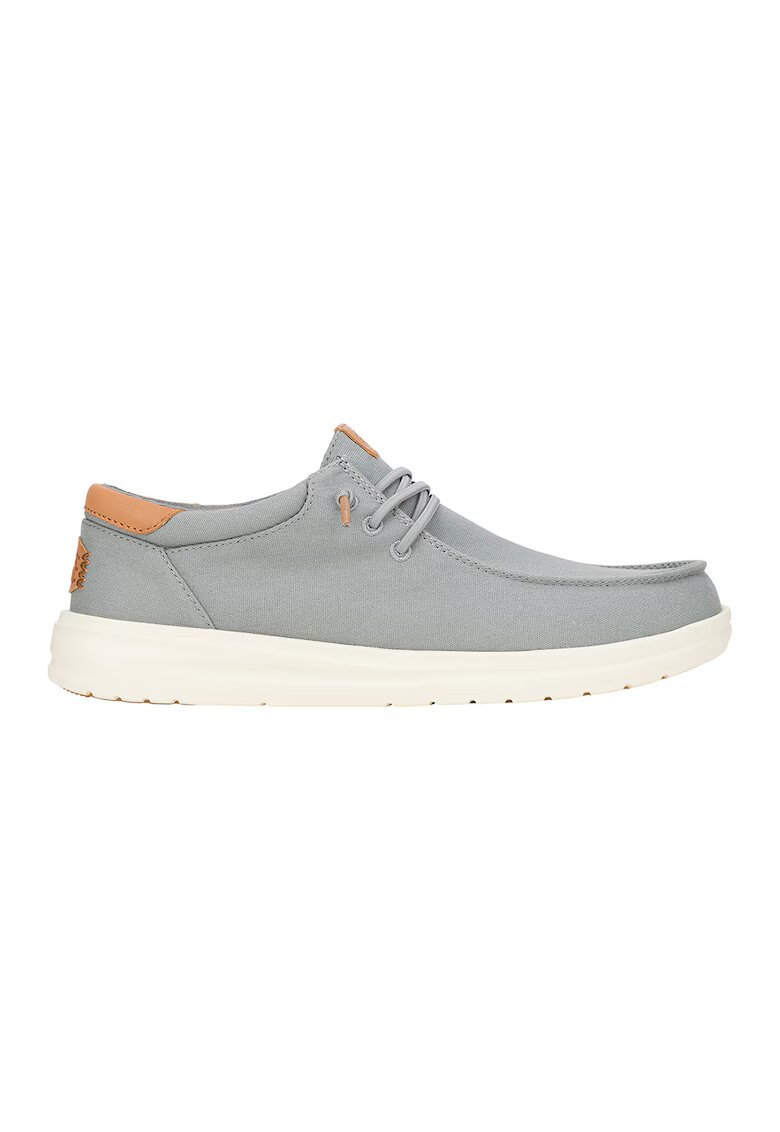 HEYDUDE Mocasini din material textil cu sireturi - Gri