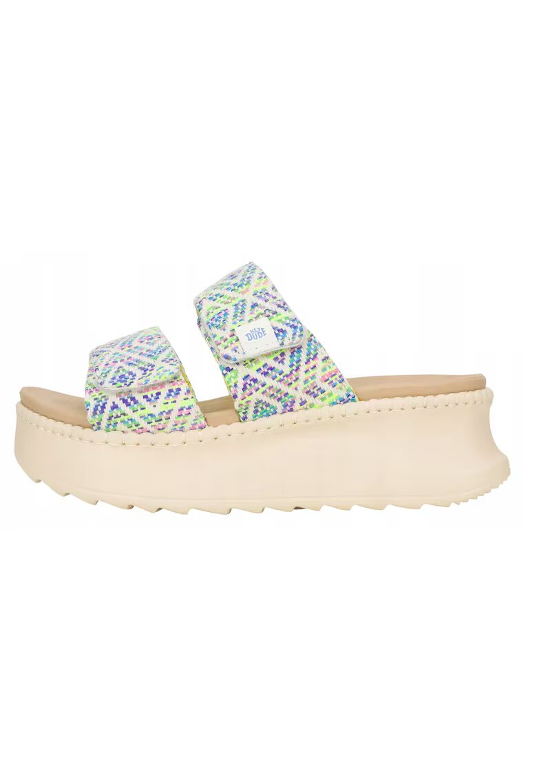 HEYDUDE Slapi Femei Flatform Spuma EVA - Delray Slide Surf Baja - Multicolor - Multicolor