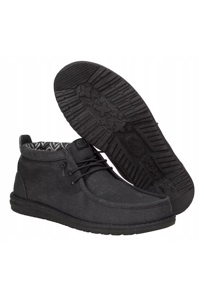 HEYDUDE WALLY MID CANVAS 40701 - Negru
