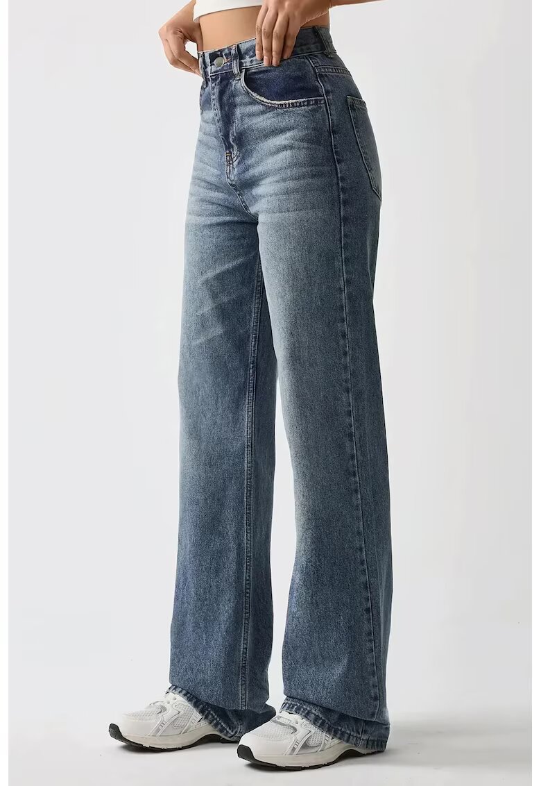 HiCCUP Blugi dama drepti - talie normala - denim - albastri - M