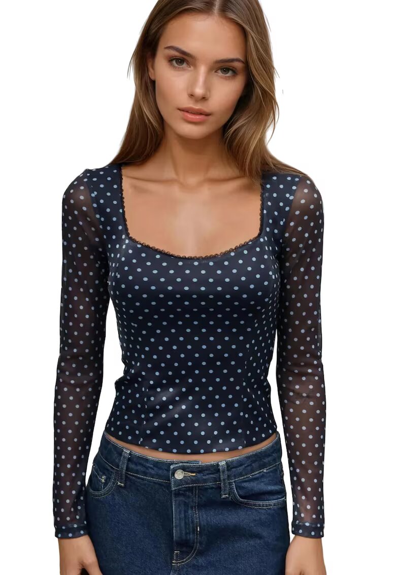 HiCCUP Bluza dama - Albastru inchis - Jerseu