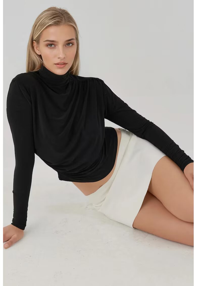 HiCCUP Bluza dama - tricot - maneca lunga - negru