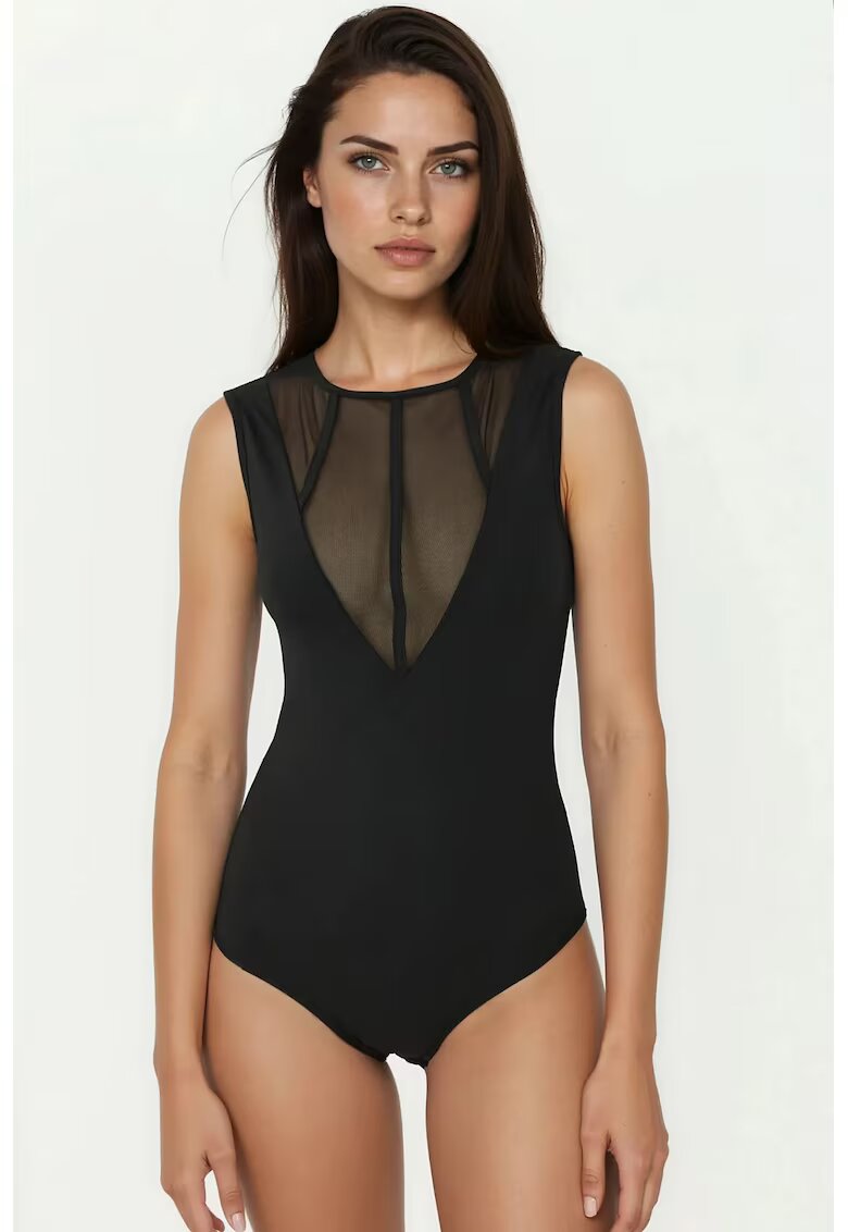 HiCCUP Body dama - tricotat Slim Fit cu fermoar - negru - jerseu
