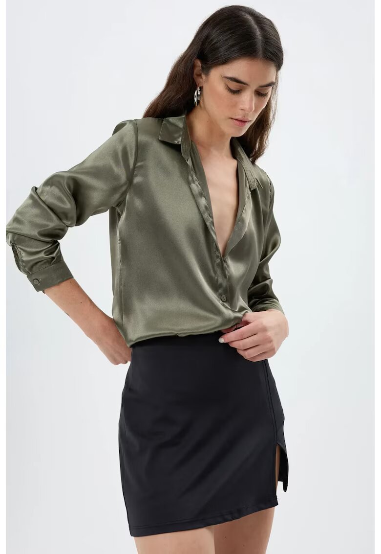 HiCCUP Camasa clasica dama - satin - verde
