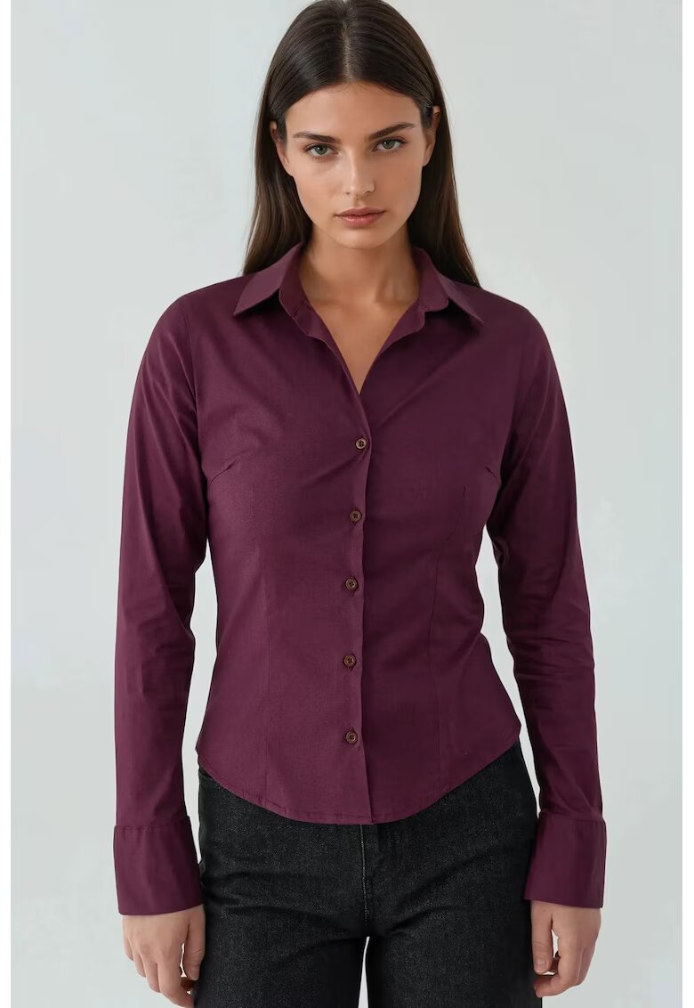 HiCCUP Camasa dama - eleganta - visiniu - textil