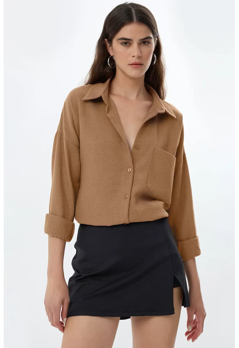 HiCCUP Camasa dama - poliester - regular fit - maro