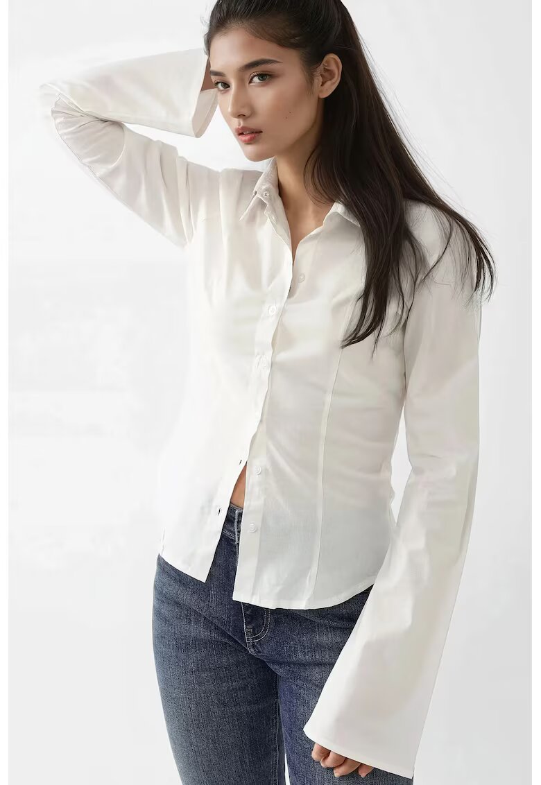 HiCCUP Camasa dama - textil - alb