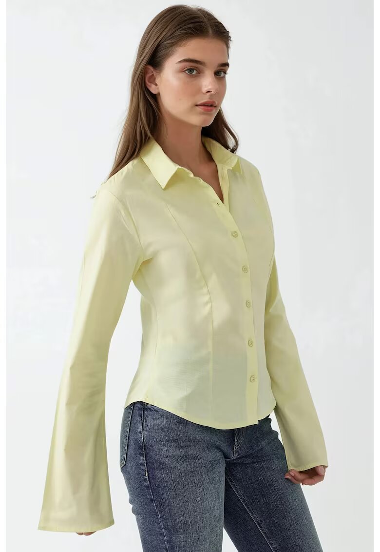 HiCCUP Camasa dama - textil - galben