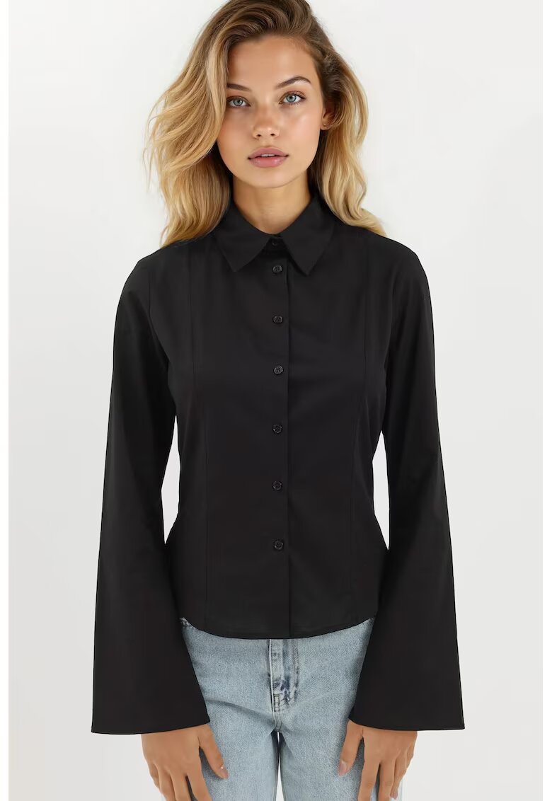 HiCCUP Camasa dama textil - Negru