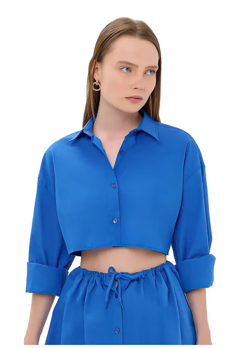HiCCUP Camasa supradimensionata dama - textil - albastru