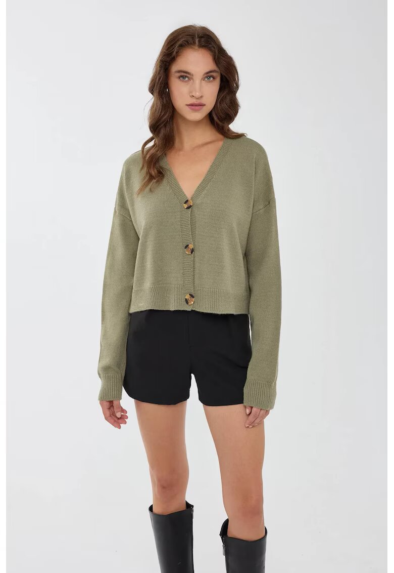 HiCCUP Cardigan cu decolteu in V si maneci cazute