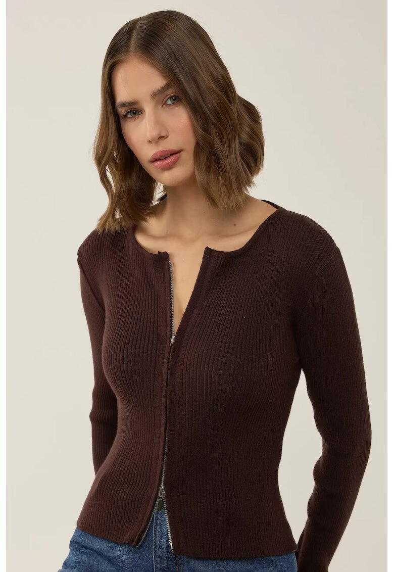 HiCCUP Cardigan dama - Sabrina - maro - tricot
